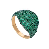 Anillo Babila Milano Mujer Il gioiello di lusso in Oro rosa Smeraldo 251808